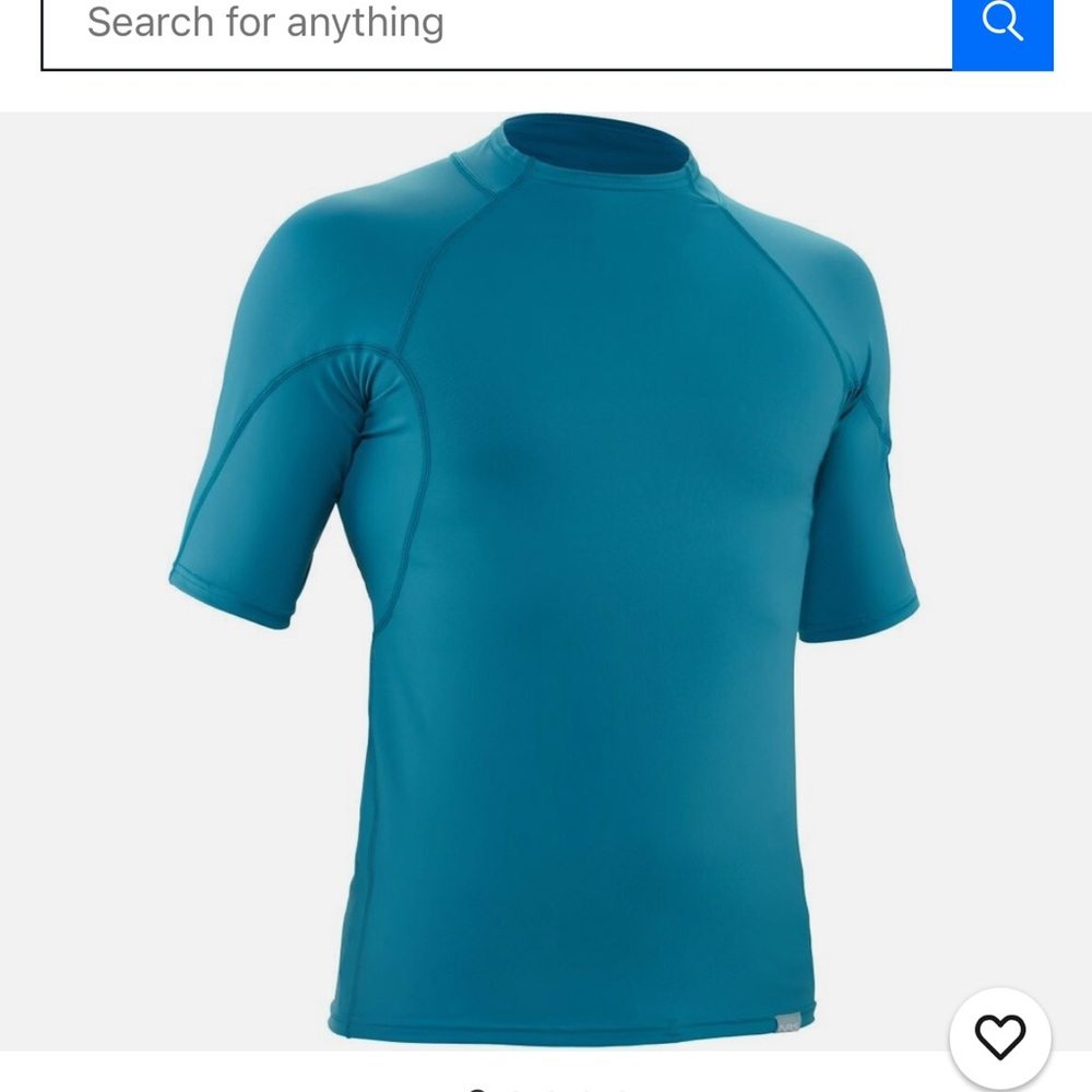 Men’s NRS short sleeve rash guard size Small NWT Fjord